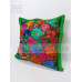 Cojín De Chiapas Bordado De Flores Color Verde Cojín De Chiapas Bordado De Flores Color Verde