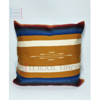 Cojín Fino De Algodón Fondo Oro y Hueso