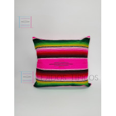 Cojín De Saltillo Rosa Mexicano 