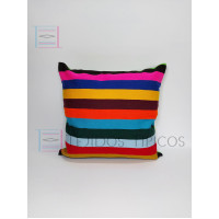 Cojín De Saltillo Caramelo Raya Ancha 