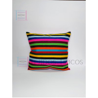 Cojín De Saltillo Caramelo Raya Angosta 