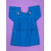Vestido Bordado multicolor niña  Color Azul Turquesa , Talla 2