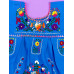 Vestido Bordado  Multicolor niña Algodón Color Azul Turquesa,Talla 1