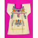 Vestido Bordado Multicolor niña Algodón Color natural,Talla 1 Vestido Bordado Multicolor niña Algodón Color natural,Talla 1