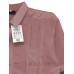 Guayabera de Lino Seda Manga Corta Talla 44 Color Palo de Rosa