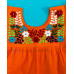 Vestido Bordado de niña modelo de Julia, Color Naranja, Talla 1