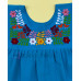 Vestido Bordado de niña modelo Julia, Color Azul Turquesa,Talla 1.