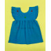 Vestido Bordado de niña modelo Julia, Color Azul Turquesa,Talla 1.