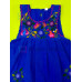 Vestido bordado de niña modelo Lucila, color azul rey, talla 0. Vestido bordado de niña modelo Lucila, color azul rey, talla 0.