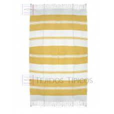 Mantel de Algodón Natural y Amarillo 1.50 x 2.50 metros