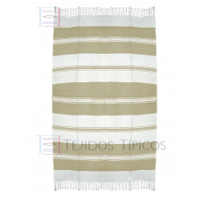 Mantel de Algodón Natural y Beige 1.50 x 2.50 metros