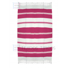 Mantel de Algodón Natural y Rosa 1.50 x 2.50 metros