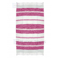 Mantel de Algodón Natural y Rosa Jaspeado 1.50 x 3.00 metros