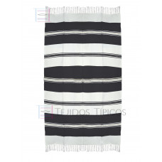 Mantel de Algodón Natural y Negro 1.50 x 3.00 metros