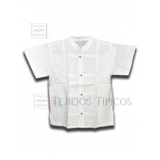 Camisa Martin Cuadros de Algodón Color Blanco,Talla 4