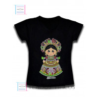 Playera de Dama Cuello V Muñeca Terciopelo Talla Doble Extra Grande ( XXL ) Playera de Dama Cuello V Muñeca Terciopelo Talla Doble Extra Grande ( XXL )