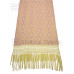 Rebozo Artesanal Base Beige Trama Lila 75 cm x 2.00 metros 