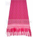 Rebozo Artesanal Base Fucsia Trama Rojo 75 cm x 2.00 metros 
