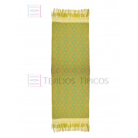 Rebozo Artesanal Base Oro Trama Agua 75 cm x 2.00 metros 