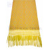 Rebozo Artesanal Base Oro Trama Azul Claro 75 cm x 2.00 metros 