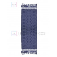 Rebozo Artesanal Base Petróleo Trama Azul 75 cm x 2.00 metros Rebozo Artesanal Base Petróleo Trama Azul 75 cm x 2.00 metros