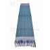 Rebozo Artesanal Base Petróleo Trama Azul Cielo  75 cm x 2.00 metros 