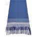 Rebozo Artesanal Base Petróleo Trama Azul Rey 75 cm x 2.00 metros 