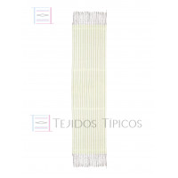 Rebozo de Algodón Rayado Blanco 60 cm x 2.00 metros Rebozo de Algodón Rayado Blanco 60 cm x 2.00 metros