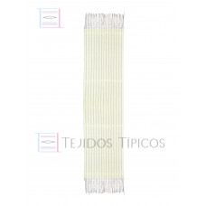 Rebozo de Algodón Rayado Blanco 60 cm x 2.00 metros 