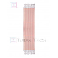 Rebozo de Algodón Rayado Coral 60 cm x 2.00 metros Rebozo de Algodón Rayado Coral 60 cm x 2.00 metros