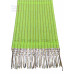 Rebozo de Algodón Rayado Verde Limón 60 cm x 2.00 metros 