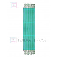 Rebozo de Algodón Rayado Verde Menta 60 cm x 2.00 metros Rebozo de Algodón Rayado Verde Menta 60 cm x 2.00 metros