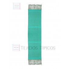 Rebozo de Algodón Rayado Verde Menta 60 cm x 2.00 metros 