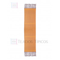 Rebozo de Algodón Rayado Naranja  60 cm x 2.00 metros 