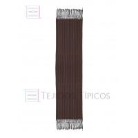 Rebozo de Algodón Rayado Negro 60 cm x 2.00 metros Rebozo de Algodón Rayado Negro 60 cm x 2.00 metros