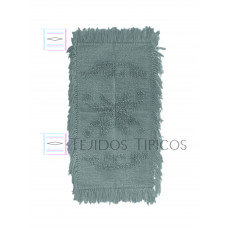 Tapete Estrella de Algodón Chico 50 cm x 1.00 m  Color Gris Claro