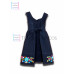 Vestido Colorín de Algodón Color Azul Marino,Talla 2 Vestido Colorín de Algodón Color Azul Marino,Talla 2