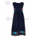 Vestido Margarita de Algodón Color Azul Marino,Talla 8 Vestido Margarita de Algodón Color Azul Marino,Talla 8
