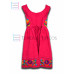 Vestido Margarita de Algodón Color Rosa Mexicano,Talla 4
