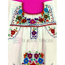 Vestido Bordado  Multicolor niña Color Blanco,Talla 1