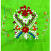 Vestido Bordado  Multicolor Color Verde Limón,Talla 0