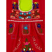 Vestido Bordado Multicolor niña Color Rojo,Talla 1 Vestido Bordado Multicolor niña Color Rojo,Talla 1