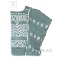 Huipil Amuzgo Azul Claro.