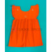 Vestido Bordado de Niña Modelo Julia , Color Naranja,Talla 2 Vestido Bordado de Niña Modelo Julia , Color Naranja,Talla 2
